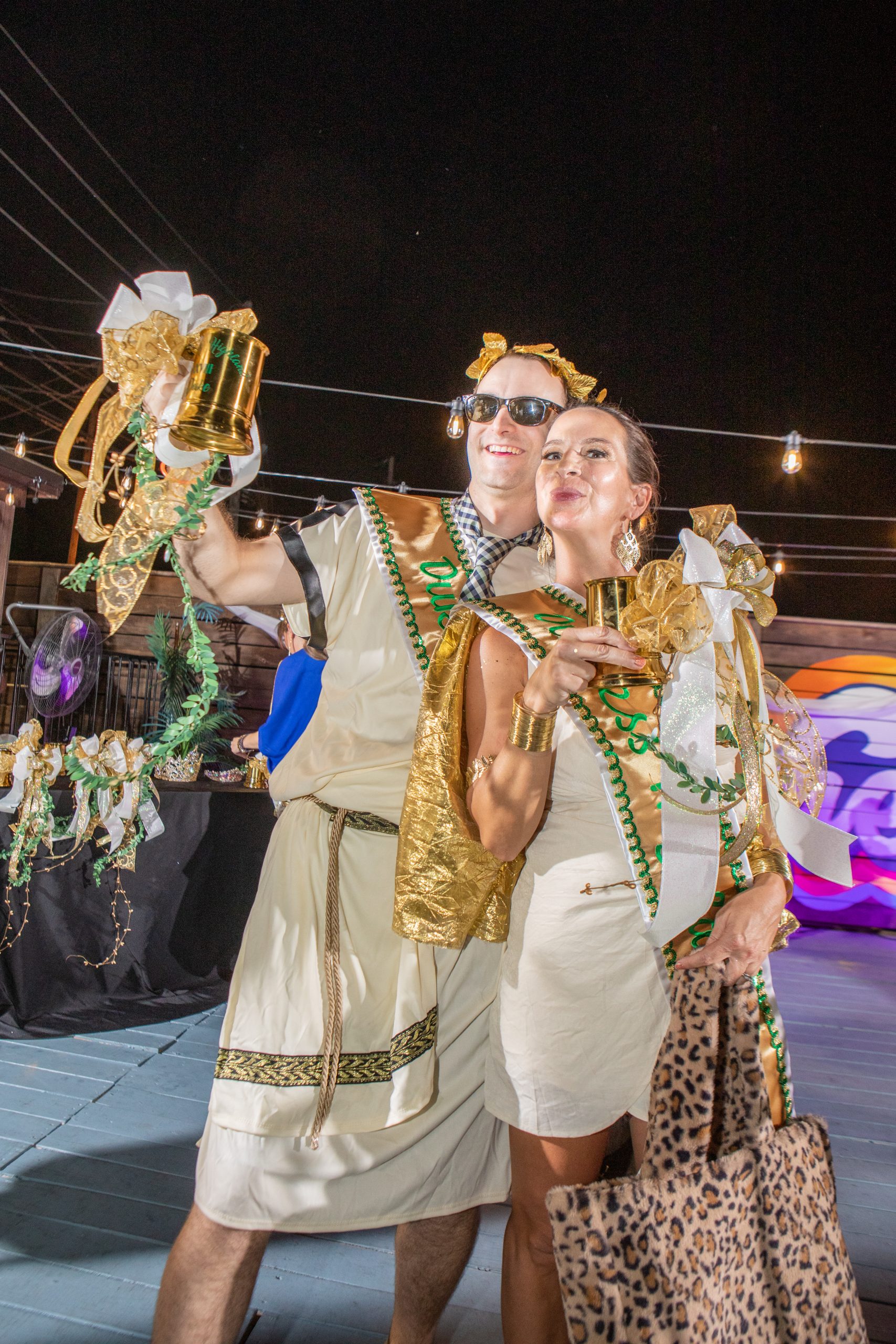 Zachary Bandaries and Dawn Rickman at Krewe Of Highland Coronation 2022
