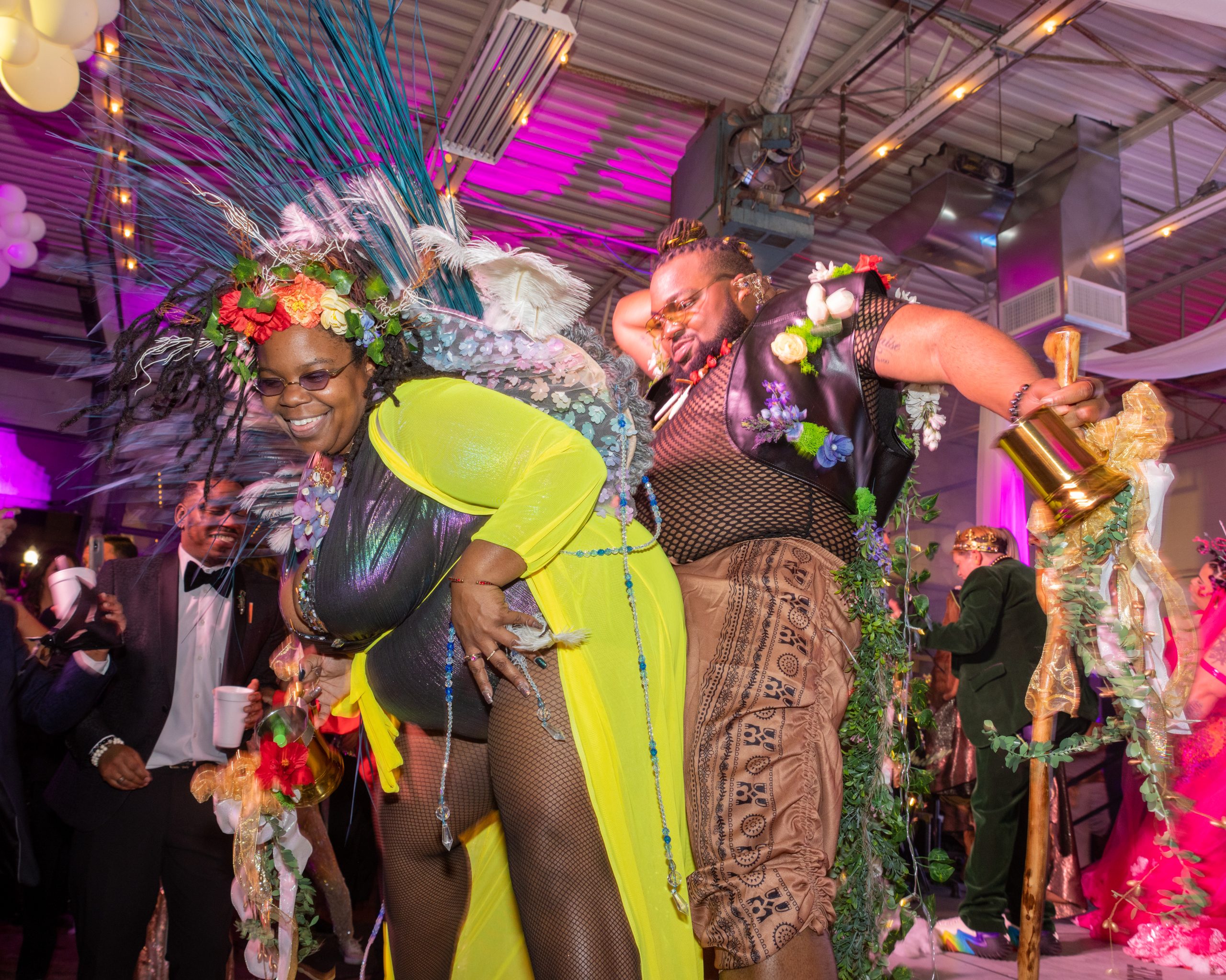 Crystalyn Whitaker-Nelson and Melvin Nelson at Krewe of Highland Grand Bal 2023